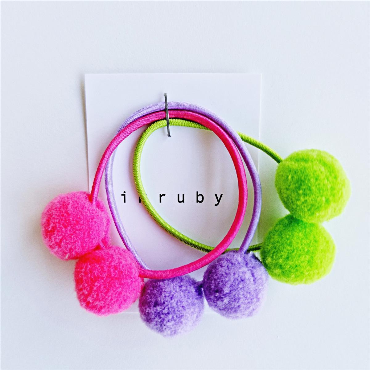 IMRUBY - Pom Pom elastic set
