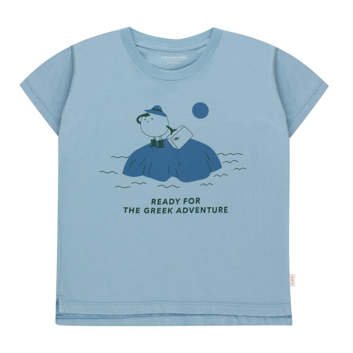 Tinycottons - A GREEK ADVENTURE TEE washed blue/night blue