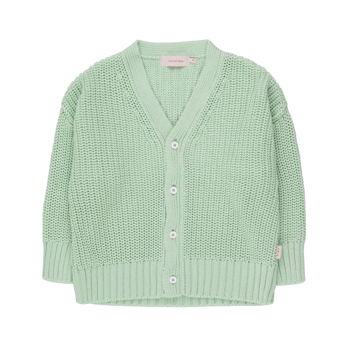 Tinycotttons - SOLID CARDIGAN pastel green