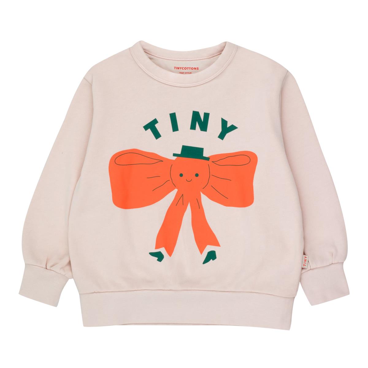 TINYCOTTONS - TINY BOW SWEATSHIRT - soft pink