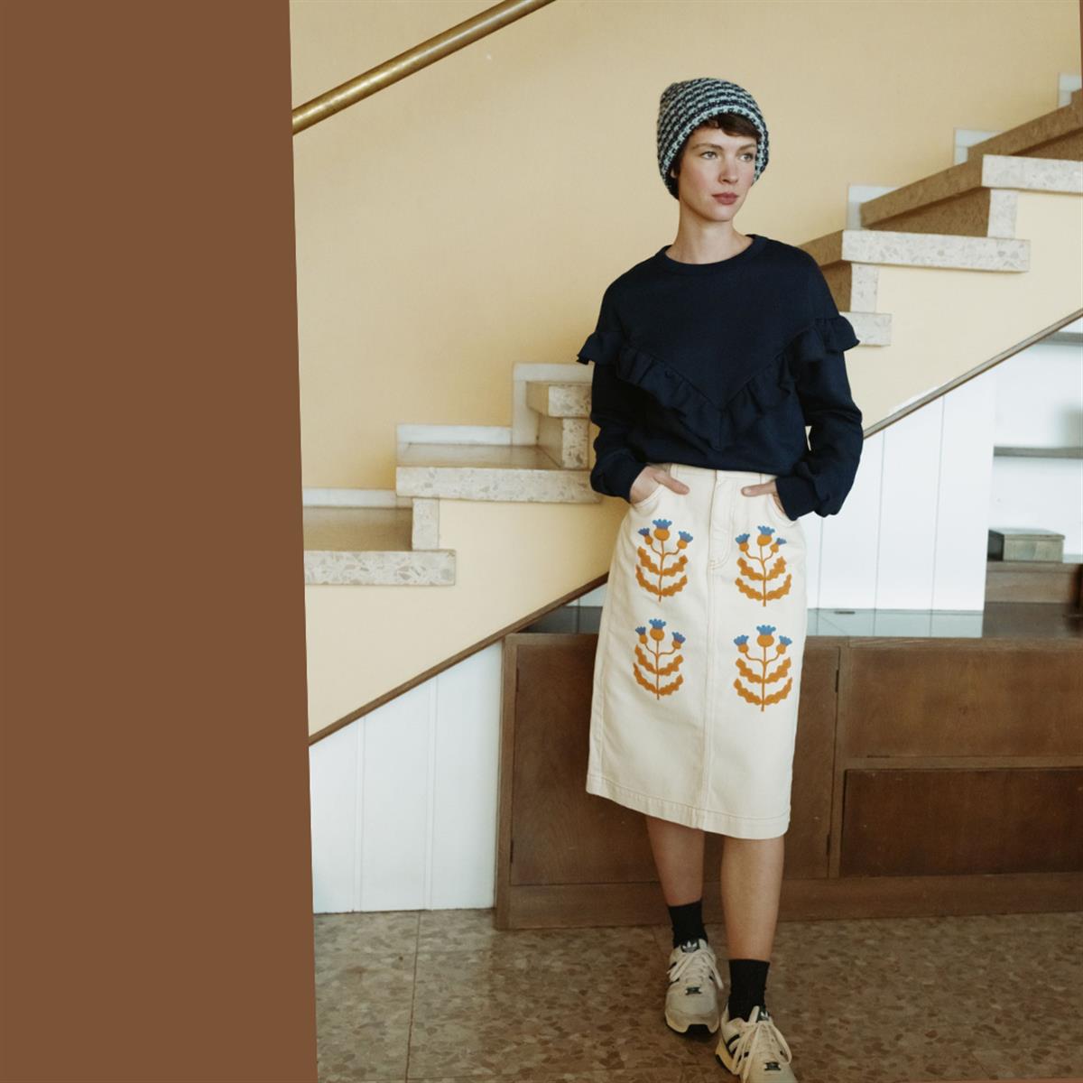 THE TINY BIG SISTER -  Agnes Cornflowers skirt