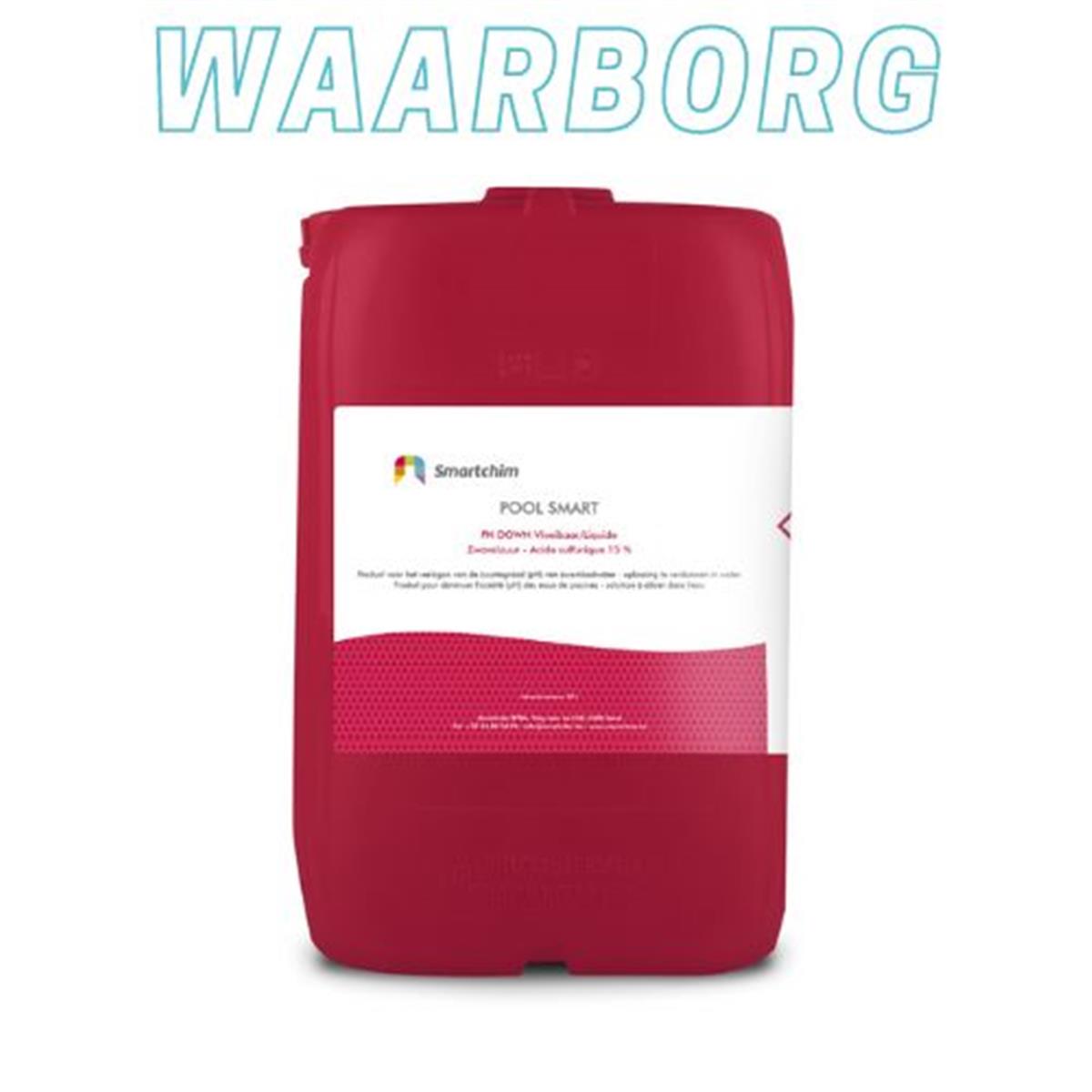 Pool Smart vloeibaar pH- 37%  20L Waarborg verpakking Geplaatst en aangesloten