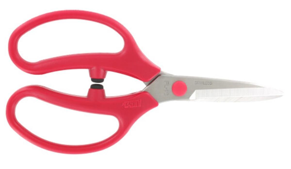 Bloemistenschaar 180 mm, RVS, rood