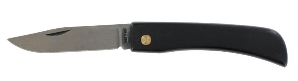 Zakmes 75 mm, RVS, kunststof, zwart