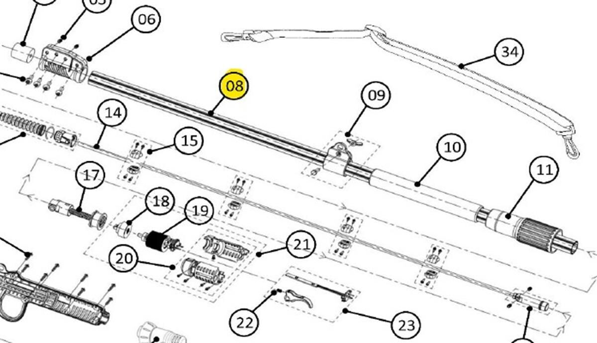 Aluminum tube 0.7m serial no. PX (KV100)