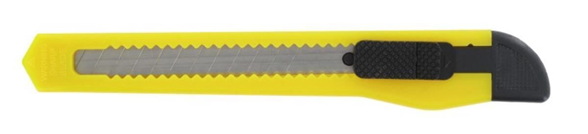 Afbreekmes 120 mm, geel/zwart