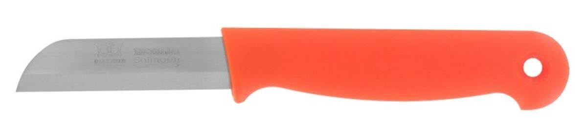 Set van 10 bandstaal messaen in blister, HACCP, 65 mm, oranje