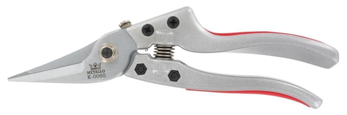 Snoeischaar 205 mm, recht, rood/grijs