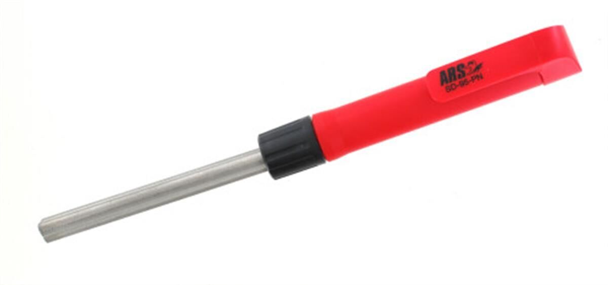Inschuifbare diamant slijper, driezijdig, 220 mm, rood