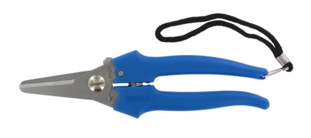 Hobbyschaar 190 mm, met lock en koord, blauw