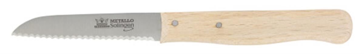 Mes 75 mm, RVS, kartel, hout