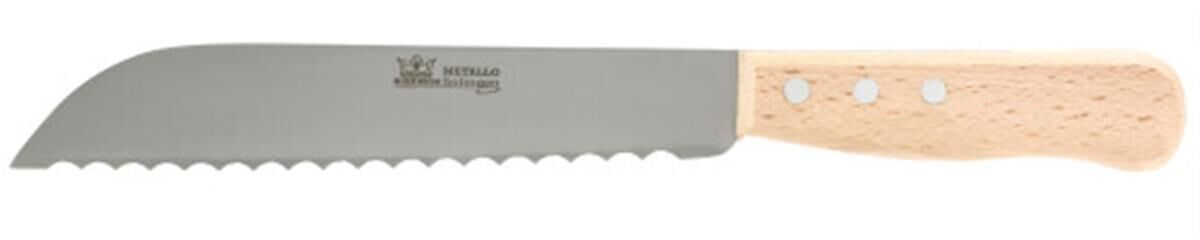 Mes 200 mm, RVS, kartel, hout