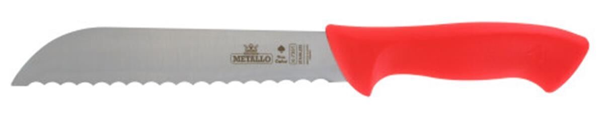 Mes HACCP 210 mm, RVS, kartel, rood