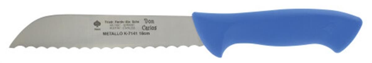 Mes HACCP 180 mm, RVS, kartel, blauw
