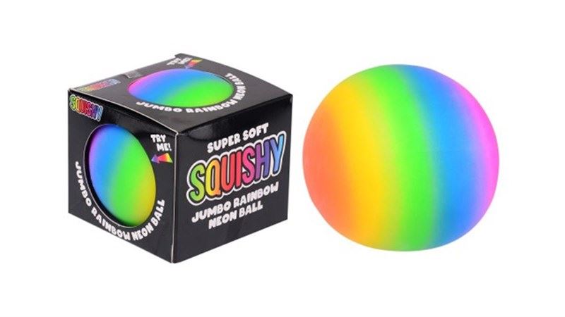 Jumbo neon rainbow ball in open touch box