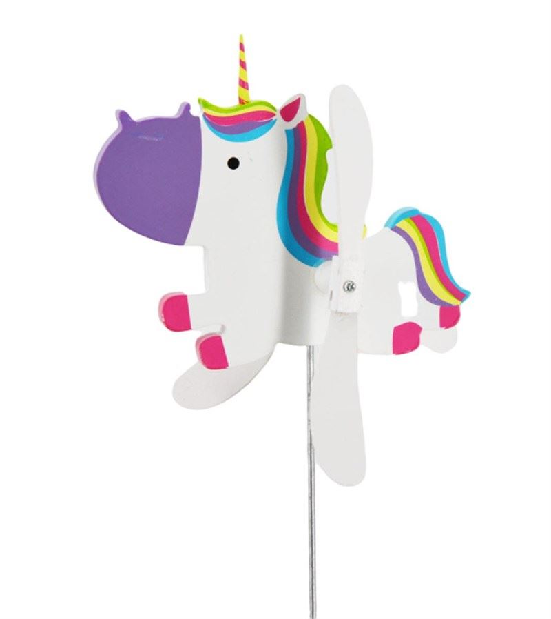 Windmolen unicorn 14 cm H 54 cm