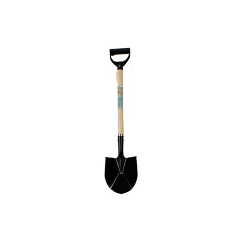 Schep punt met D-handvat 80 cm zwart