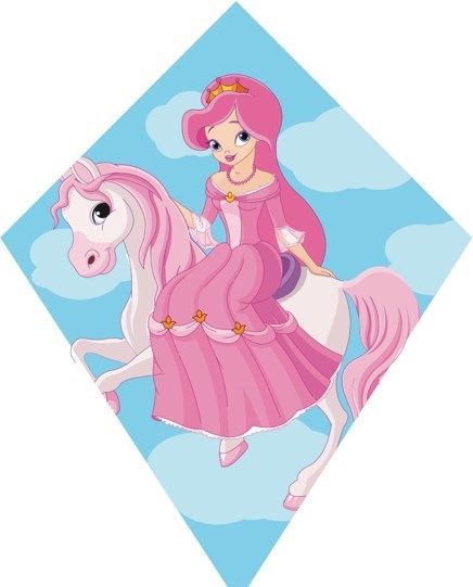 Kids kite PRINCESS 65x65 cm