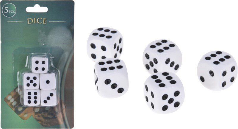 Dobbelstenen Set Van 5 Wit