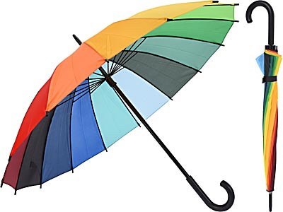 Paraplu dia 98 cm regenboog