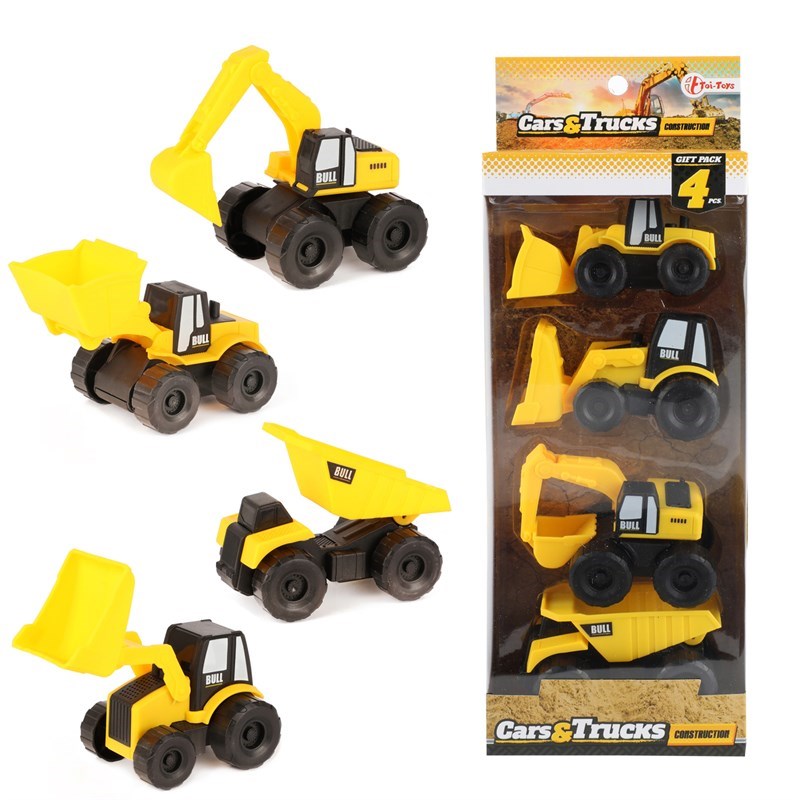 Set Bouwvoertuigen -4st