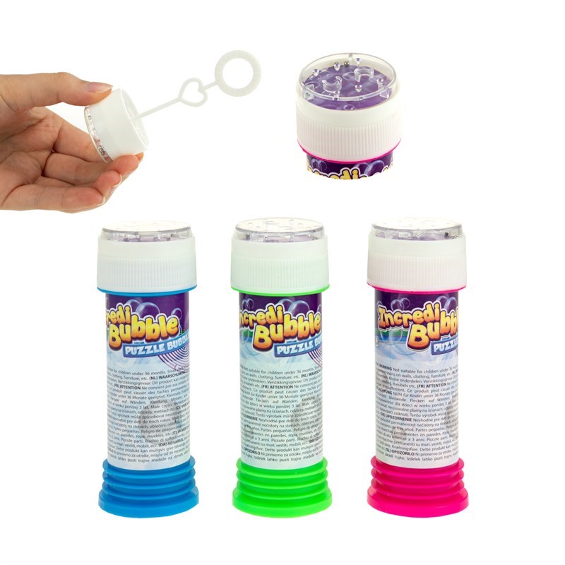 Incredibubble Bellenblaas fles mt geduldspel 3ass