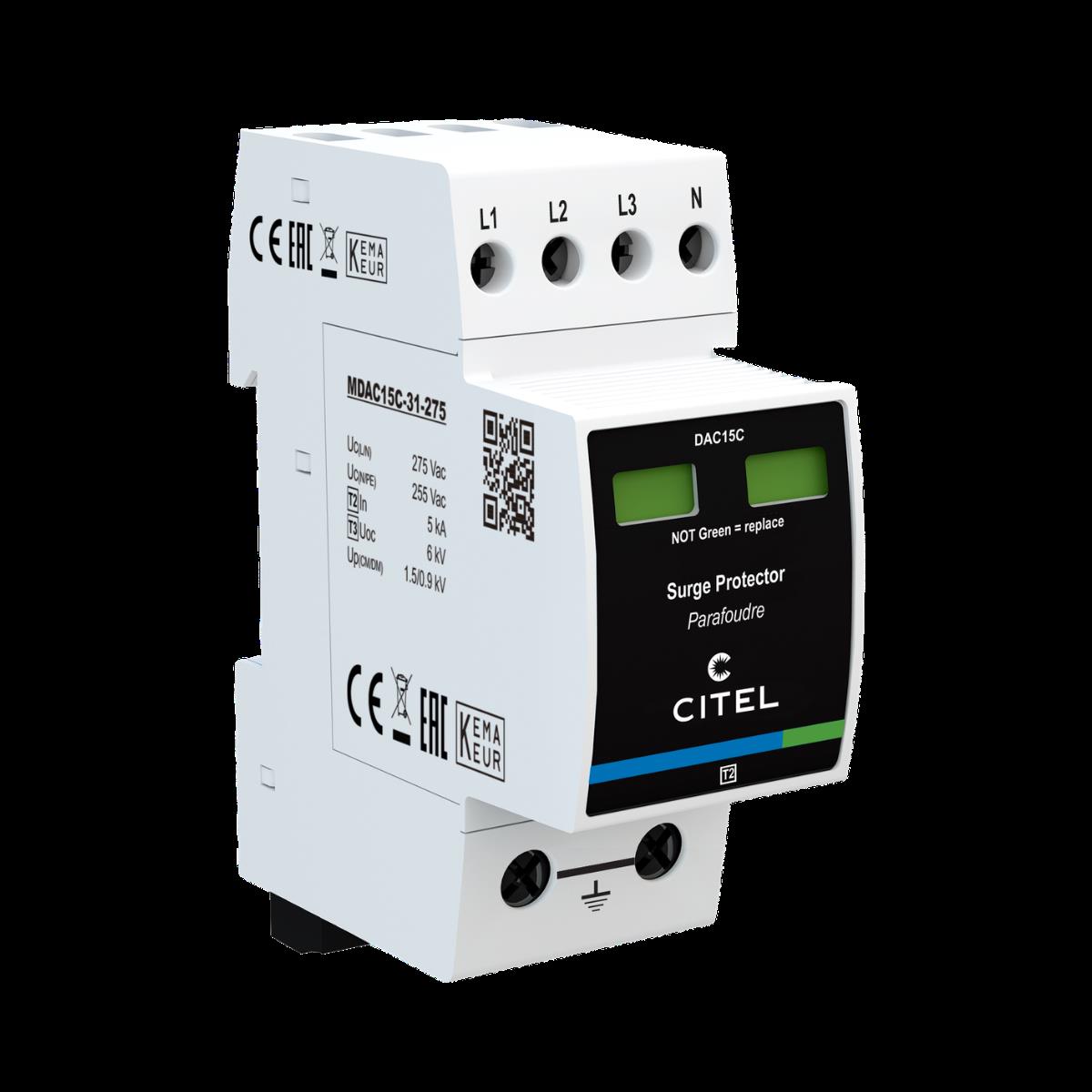 Citel DAC15CS-31-275 AC-overspanningsbeveiliging - Type 2+3 - 3-Fase+N