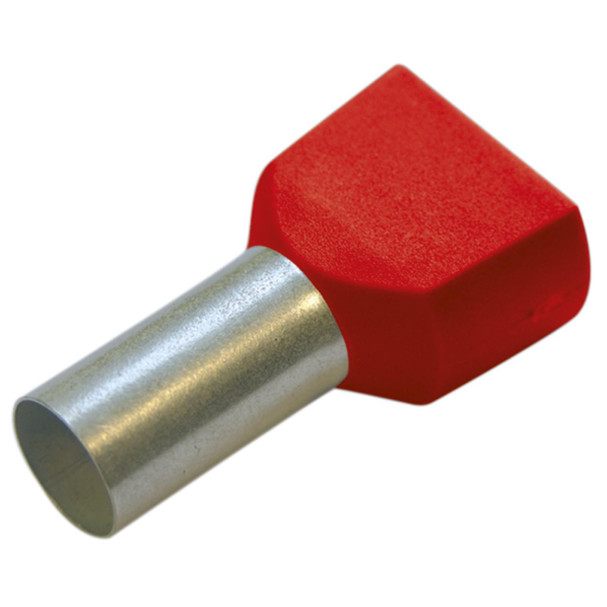 Adereindhuls dubbel 10mm² (Rood)