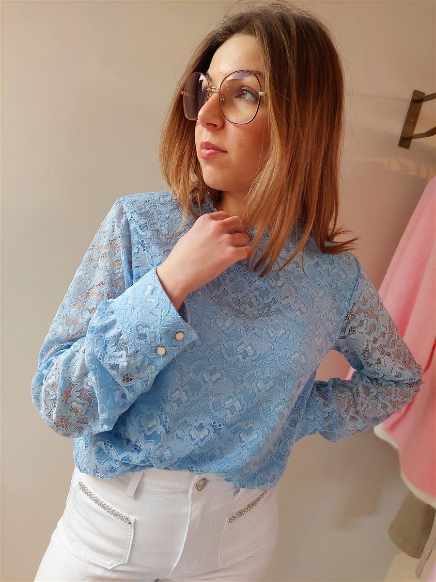 Kanten Top CLOE Blauw