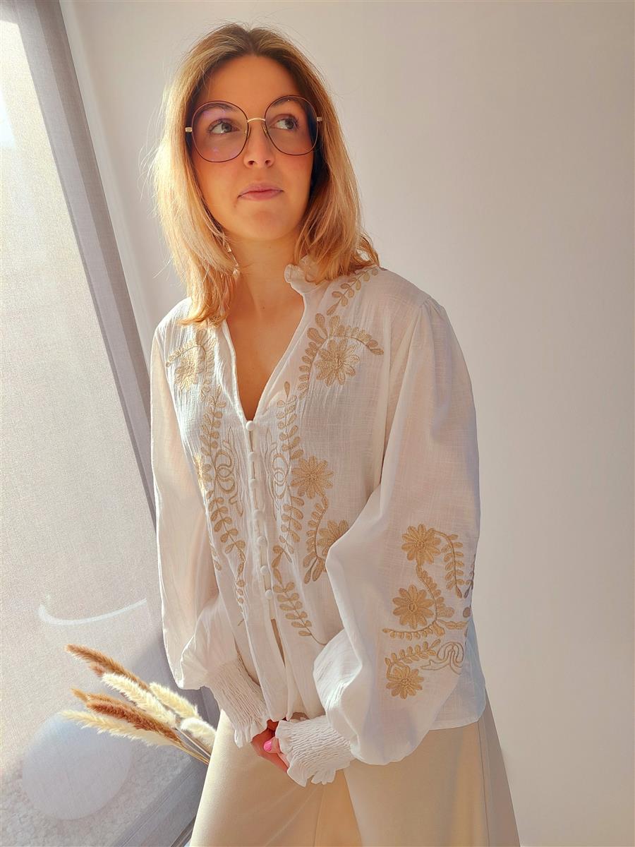 Bloes BOHO wit/goud