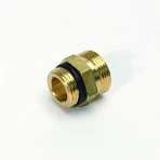 Begetube messing verloop nippel MM 1/2 x M24 - met O-ring