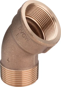 Viega brons knie 45° MF 1/2 x 1/2