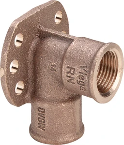 Viega brons muurplaat 90° FF 1/2