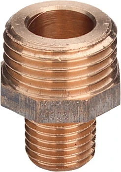 Viega brons verloop nippel vlak dichtend MM 1/4 x 1/2