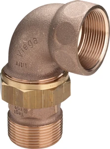 Viega brons 3-delige haakse koppeling vlak dichtend MF 3/4 x 3/4