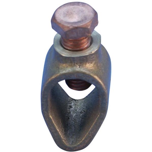 Earth Rod Clamp, Rod to Conductor, Bronze, Gunmetal, 15,875 mm-19,05 mm dia, 70