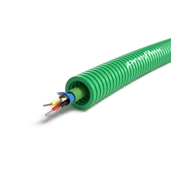 Preflex voorbedrade buis 16mm + buskabel EIB 2x2x0,8mm rol 100m