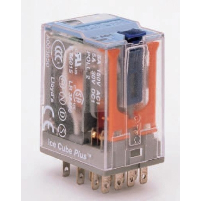 Relais 4x wisselcontact 24vdc LED + diode