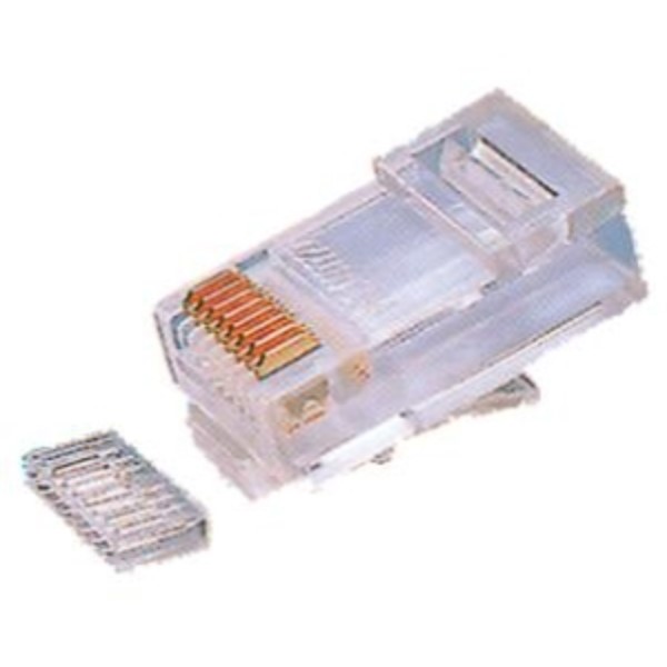 RJ45 stekker met geleider voor UTP ronde kabel - Cat. 6, 1 set=25 st