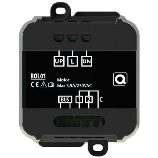 Decentrale rolluikmodule (2x8A) voor muur in/opbouwdoos, 2 in/2 LED uit