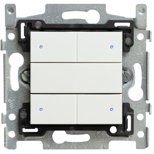 Schakelaar 4-toets serie Niko White 101 RGB