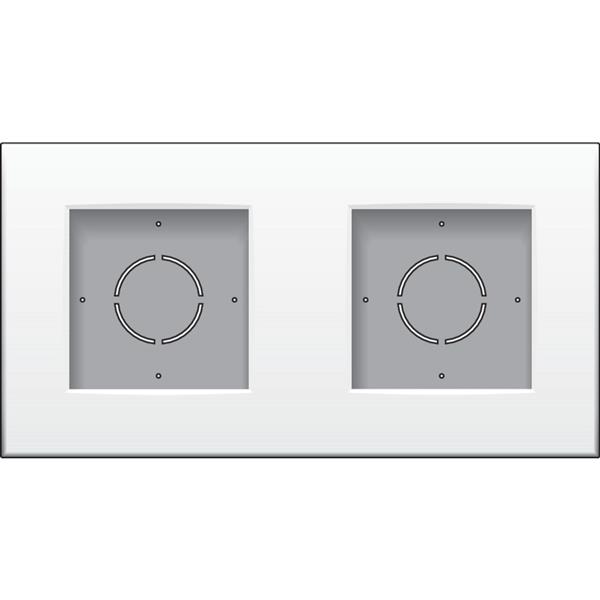 Tweevoudige opbouwkit voor opbouwmontage van 2 inbouwfuncties, wit