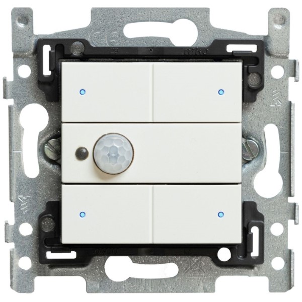 Schakelaar-Bewegingsdetector 3-toets serie Niko White 101 RGB
