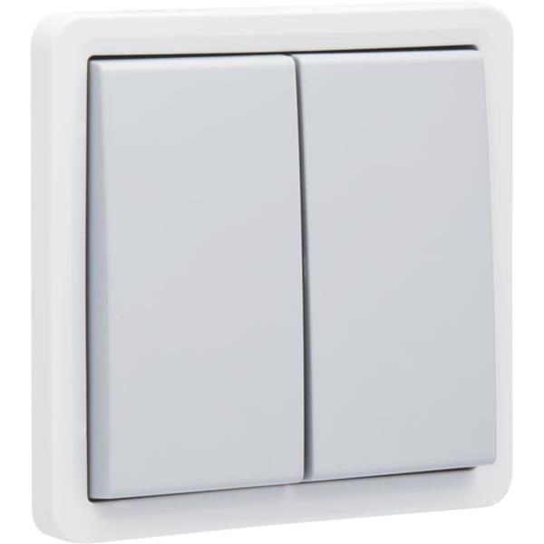 Hydro spuitwaterdichte dubbele drukknop 10a zonder led, no/nc, schroef