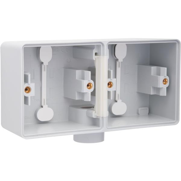 Hydro spuitwaterdichte dubbele opbouwdoos, 2 functies, 1 m20-ingang