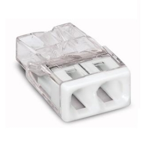 Wago Steekklem 2x0,5-2,5mm transparant wit