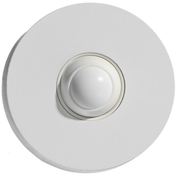 Aanwezigheidsdetector in witte, ronde metalen inbouwarmatuur