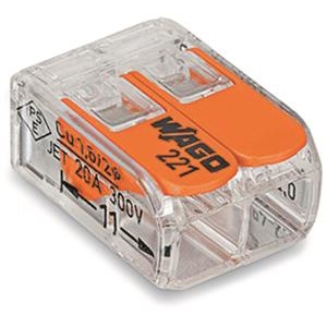Compacte universele klem voor alle type geleiders 2 x 0,2-4mm² (S) (M)