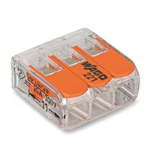 Compacte universele klem voor alle type geleiders 3 x 0,2-4mm² (S) (M)