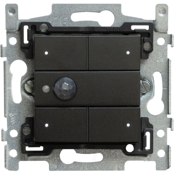 Schakelaar-Bewegingsdetector 3-toets Niko Black Coated 161 RGB